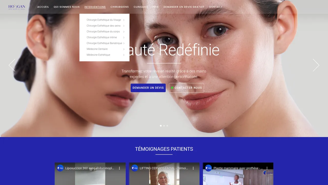 Aperçu du site Chirurgie esthetique en Tunisie