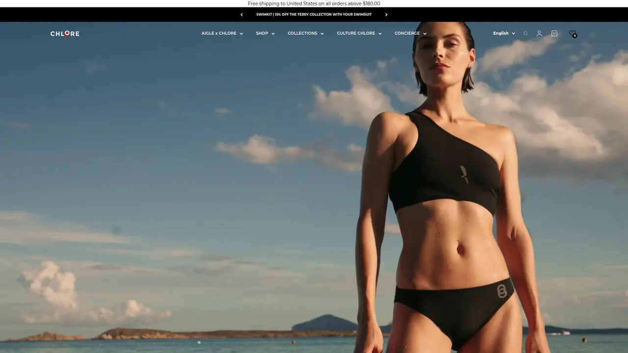 Aperçu du site CHLORE SWIMWEAR