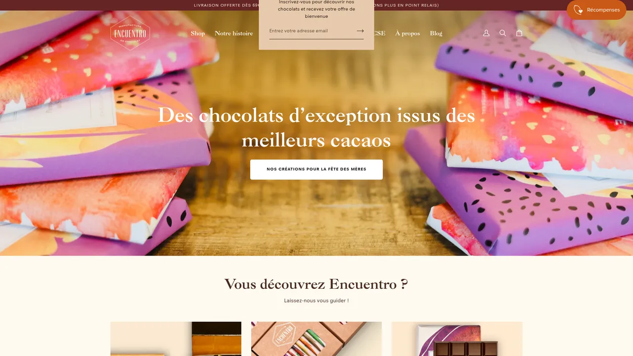 Aperçu du site chocolatencuentro.com
