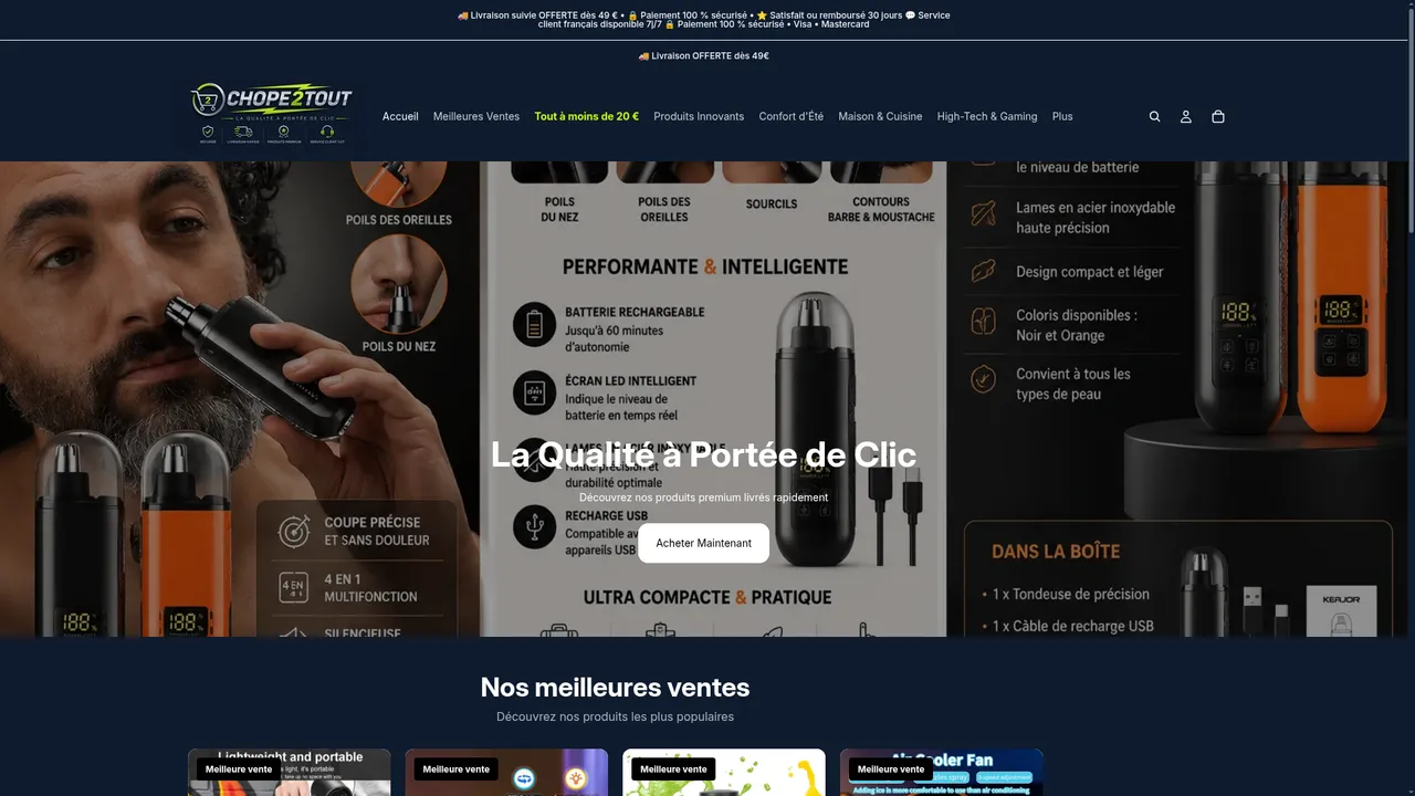 Aperçu du site chope2tout.com