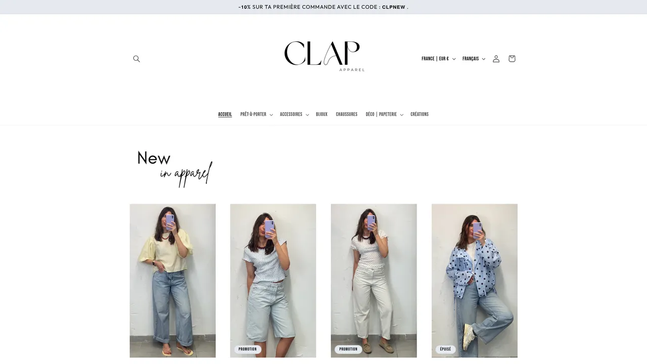 Screenshot de Clap Apparel