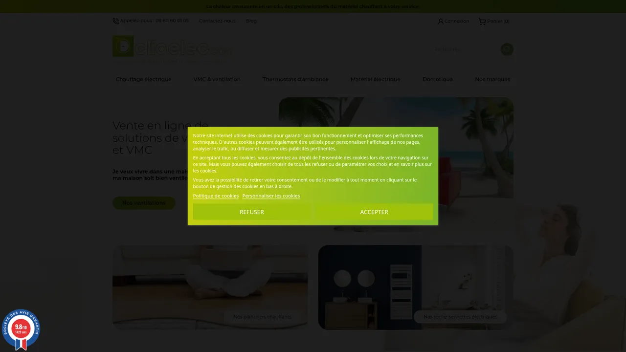 Aperçu du site Clicelec Chauffage