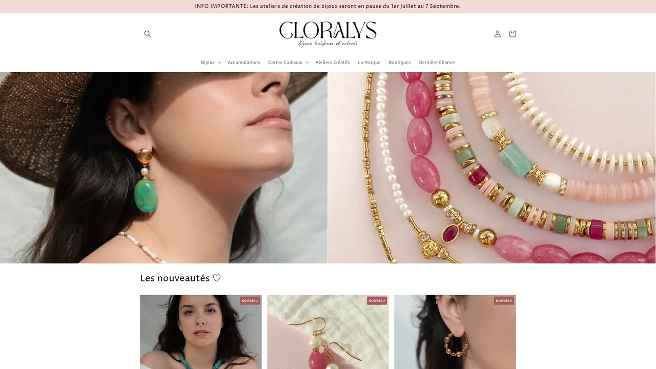 Screenshot de Cloralys Bijoux