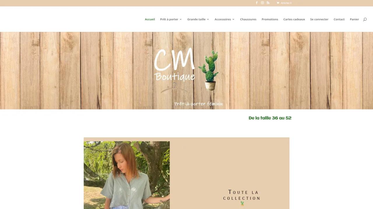 Aperçu du site CMSHOP : vêtements Streetwear
