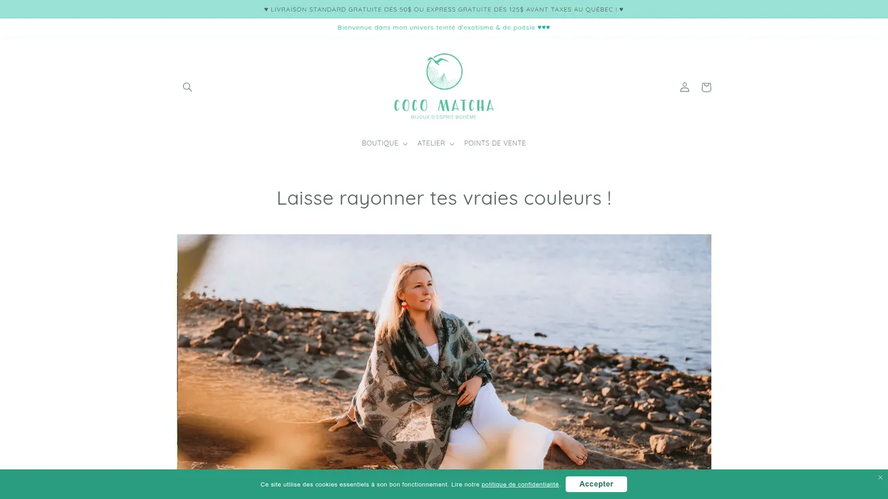 Aperçu du site Coco Matcha
