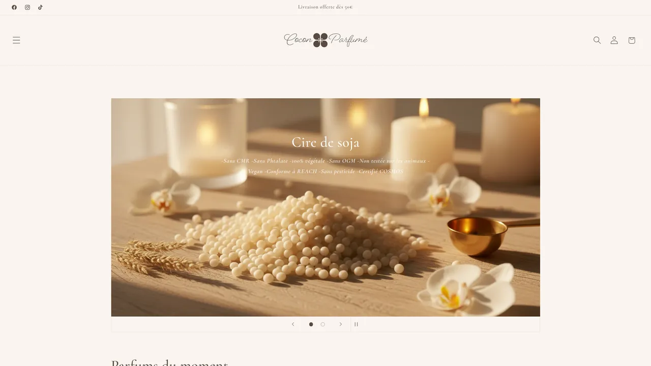 Screenshot de Cocon Parfumé