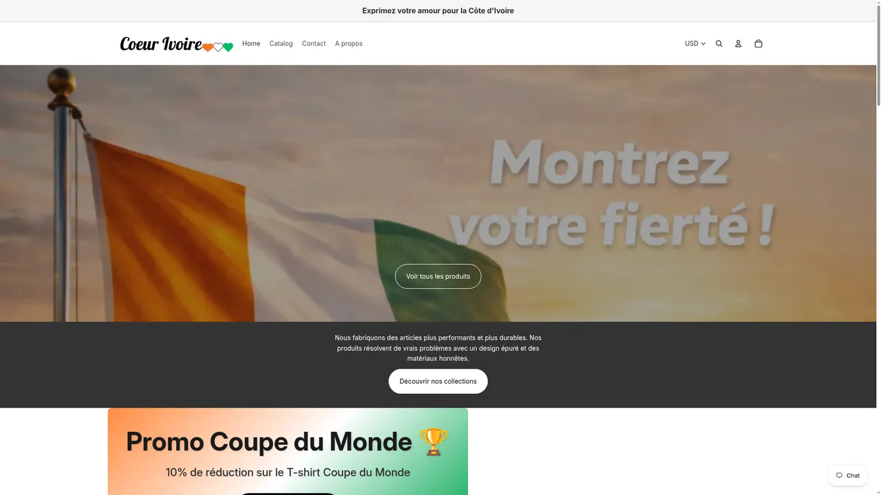 Aperçu du site coeurivoire.com