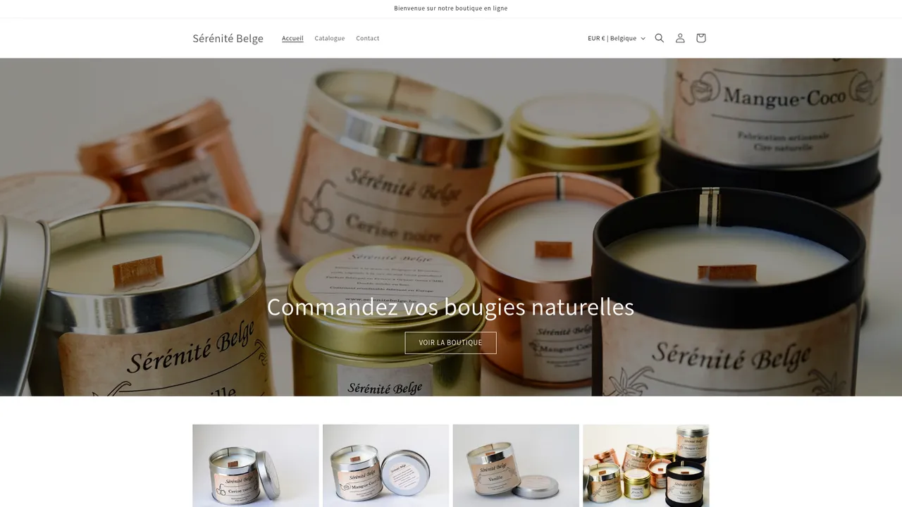 Screenshot de Commandez vos bougies 100% naturelles