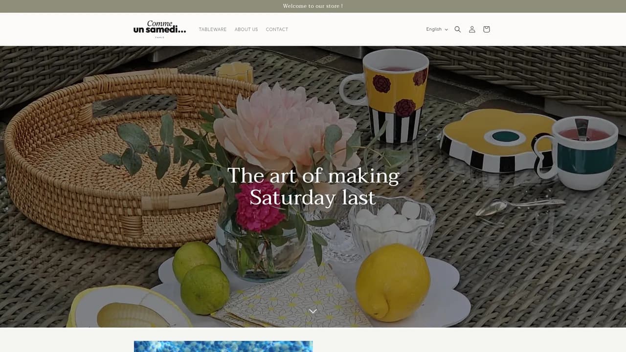 Aperçu du site Comme un samedi