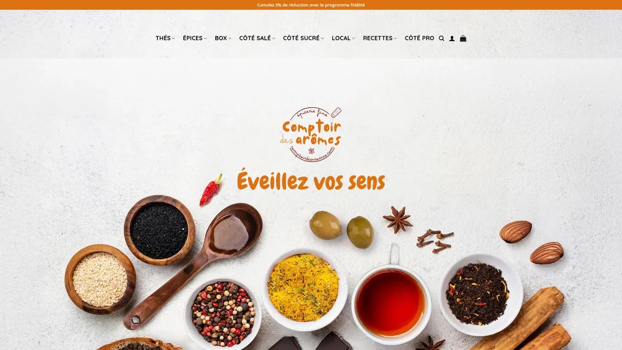 Screenshot de Comptoir des Arômes