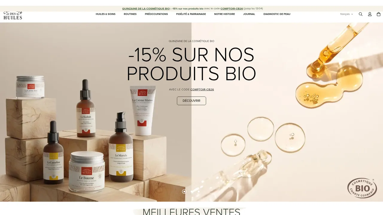 Screenshot de Comptoir des Huiles