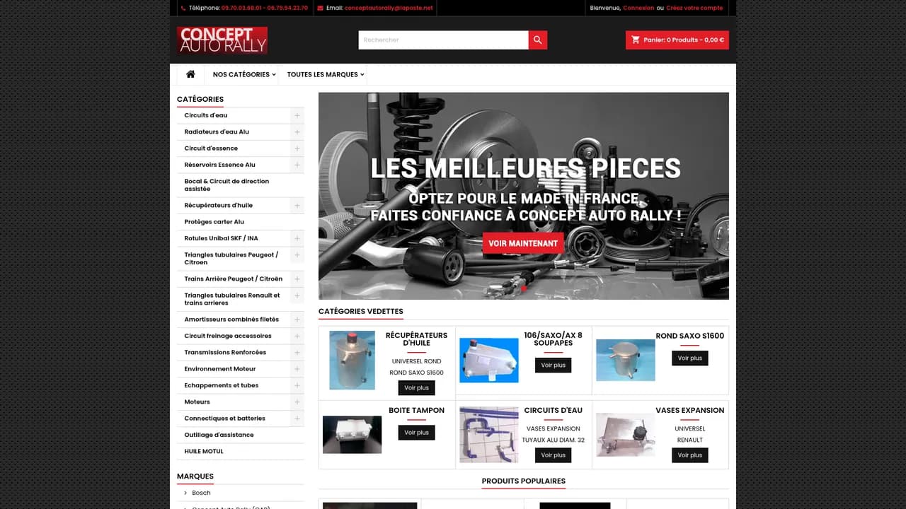 Aperçu du site Concept Auto Rally