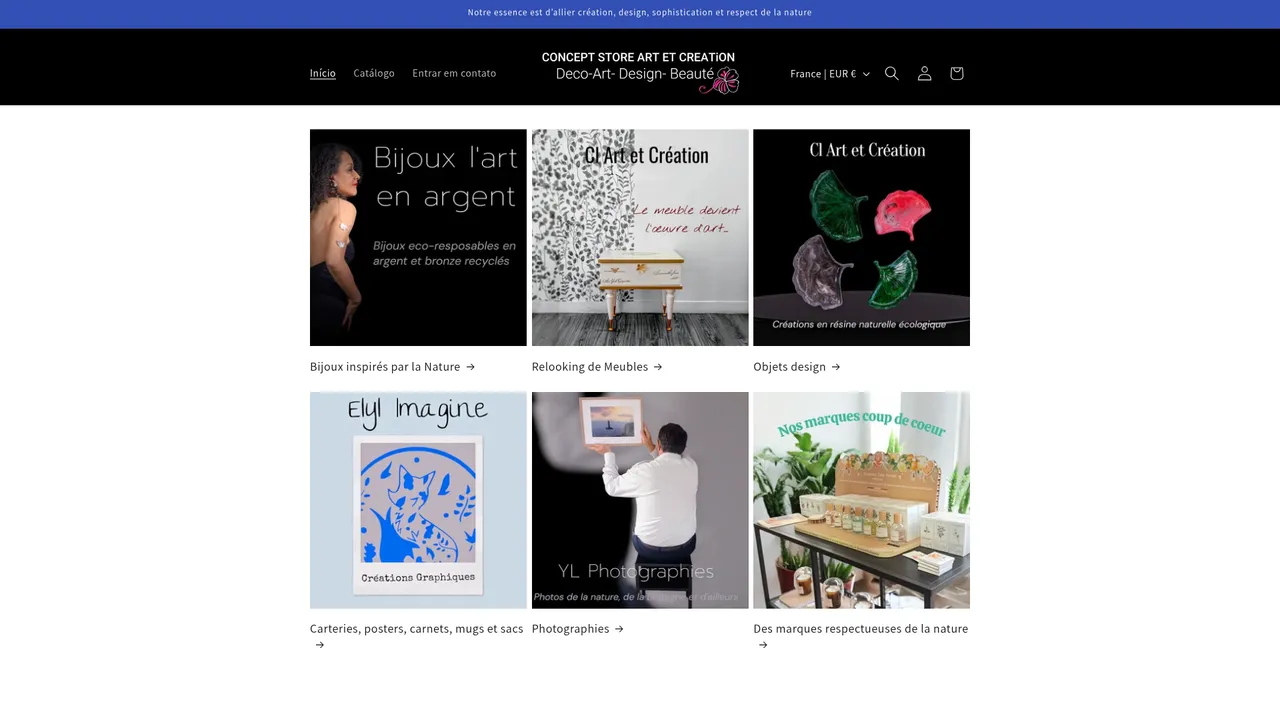 Screenshot de Concept store art et création