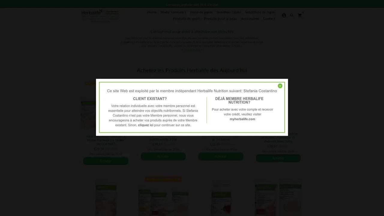 Aperçu du site Cooking Sano Shop