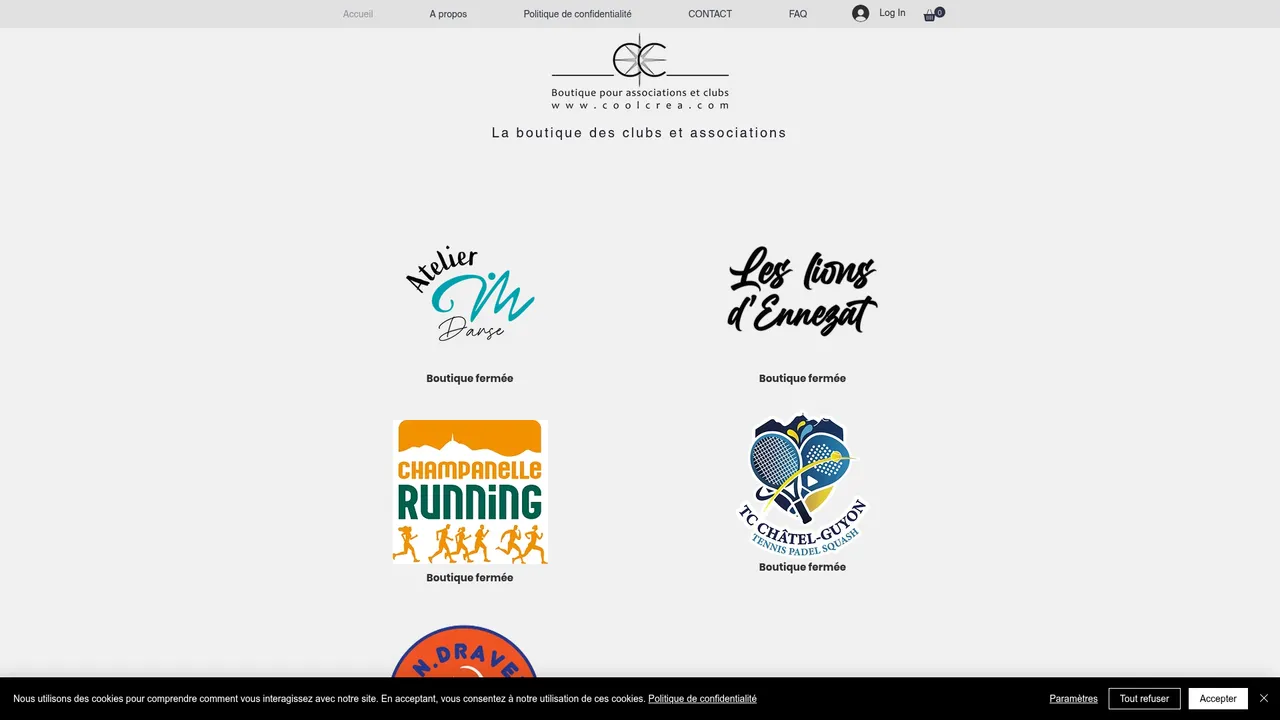 Aperçu du site Coolcrea
