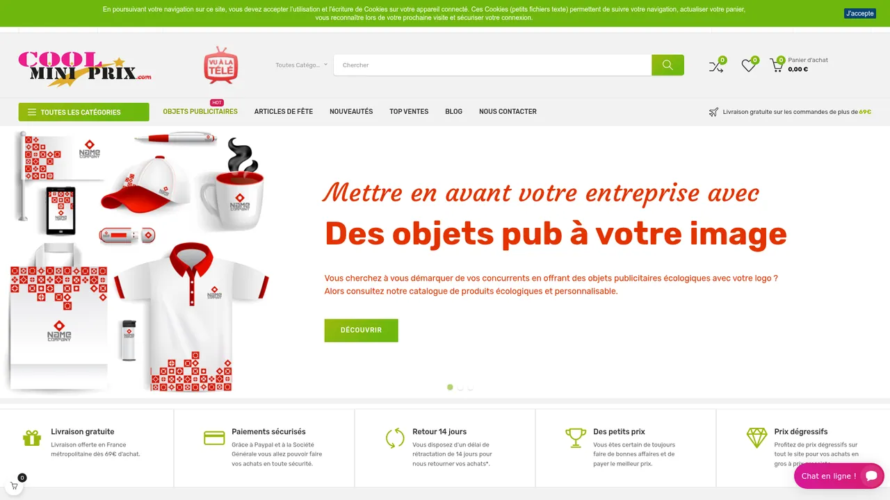 Aperçu du site Coolminiprix.com