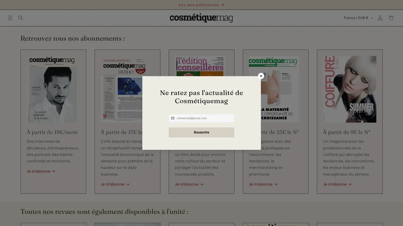 Screenshot de Cosmetiquemag