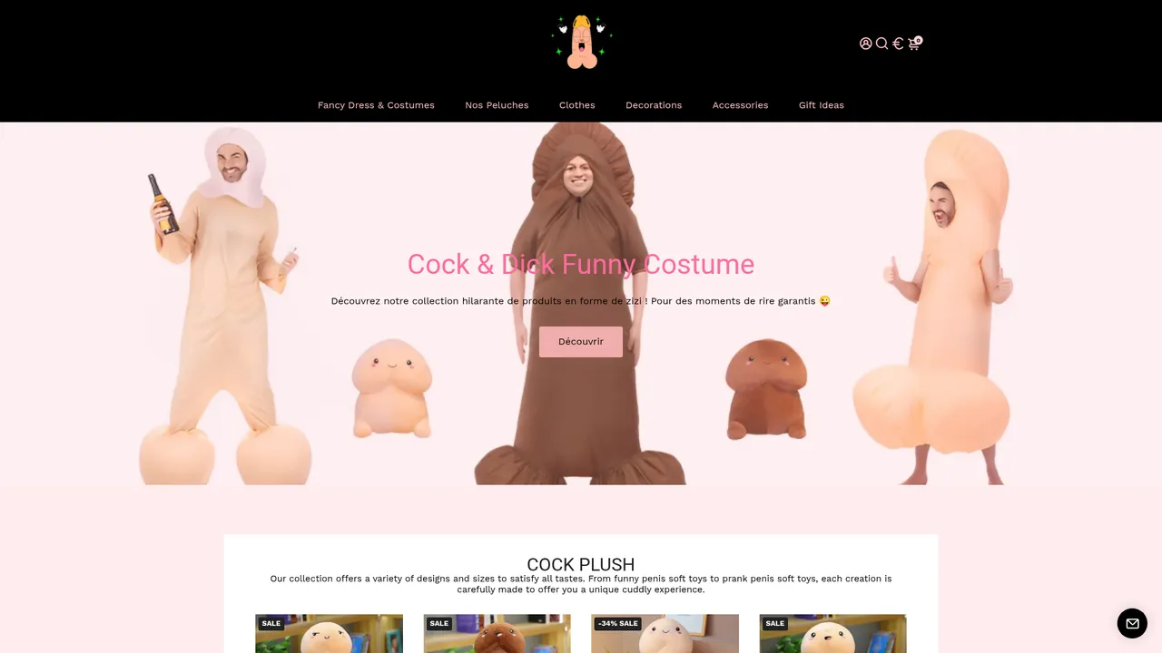 Screenshot de costume-bite.fr