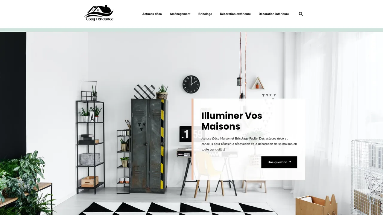 Aperçu du site Cosy-tendance, boutique de mobiliers design à prix remisés