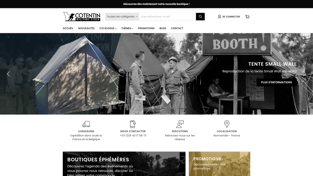 Aperçu du site cotentin-military-stock.com