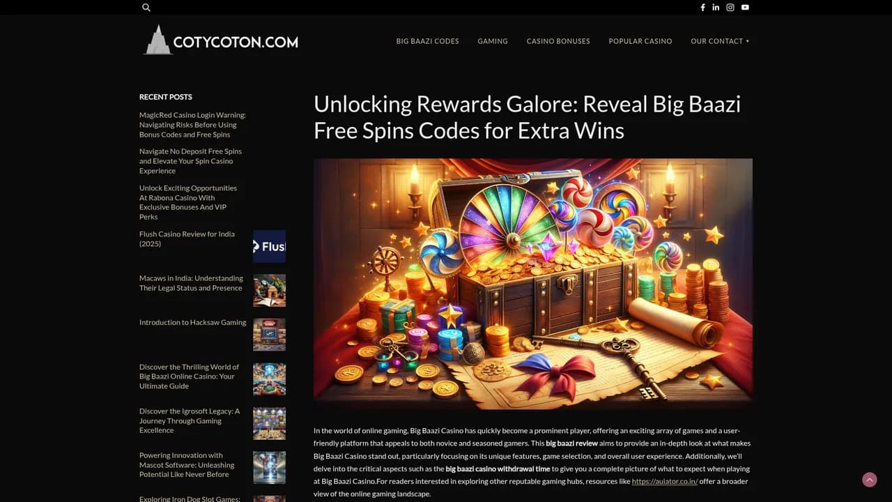 Aperçu du site Cotycoton : jouets d’occasion