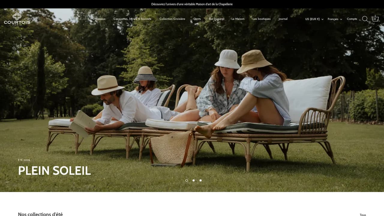 Screenshot de courtoisparis.fr
