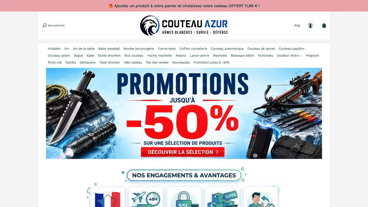 Aperçu du site CouteauAzur