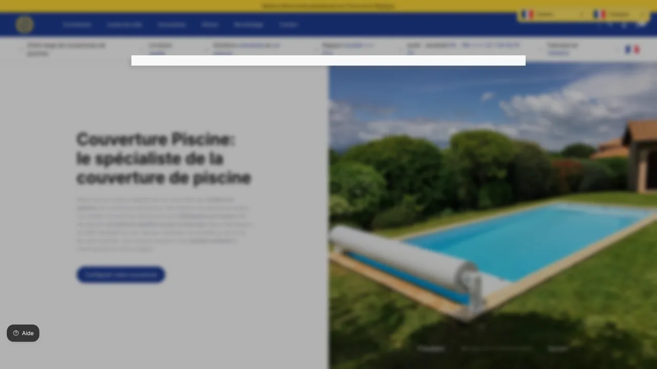 Aperçu du site CouverturePiscine