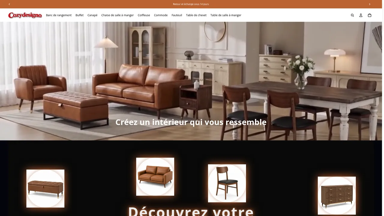 Aperçu du site Cozydesigno
