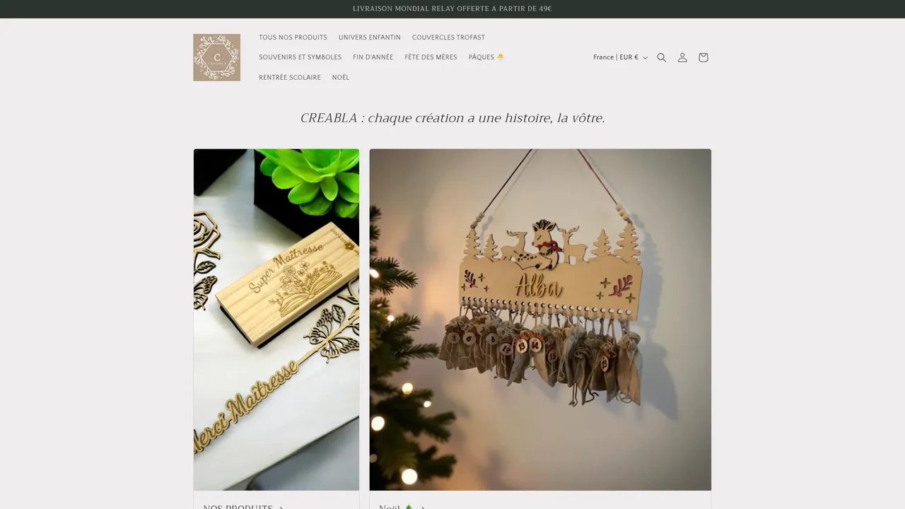 Aperçu du site CREABLA