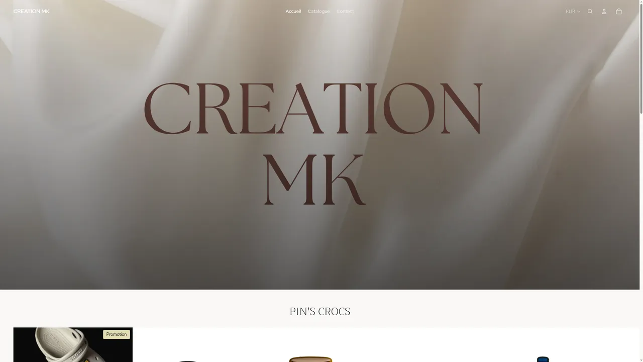 Aperçu du site CREATION MK