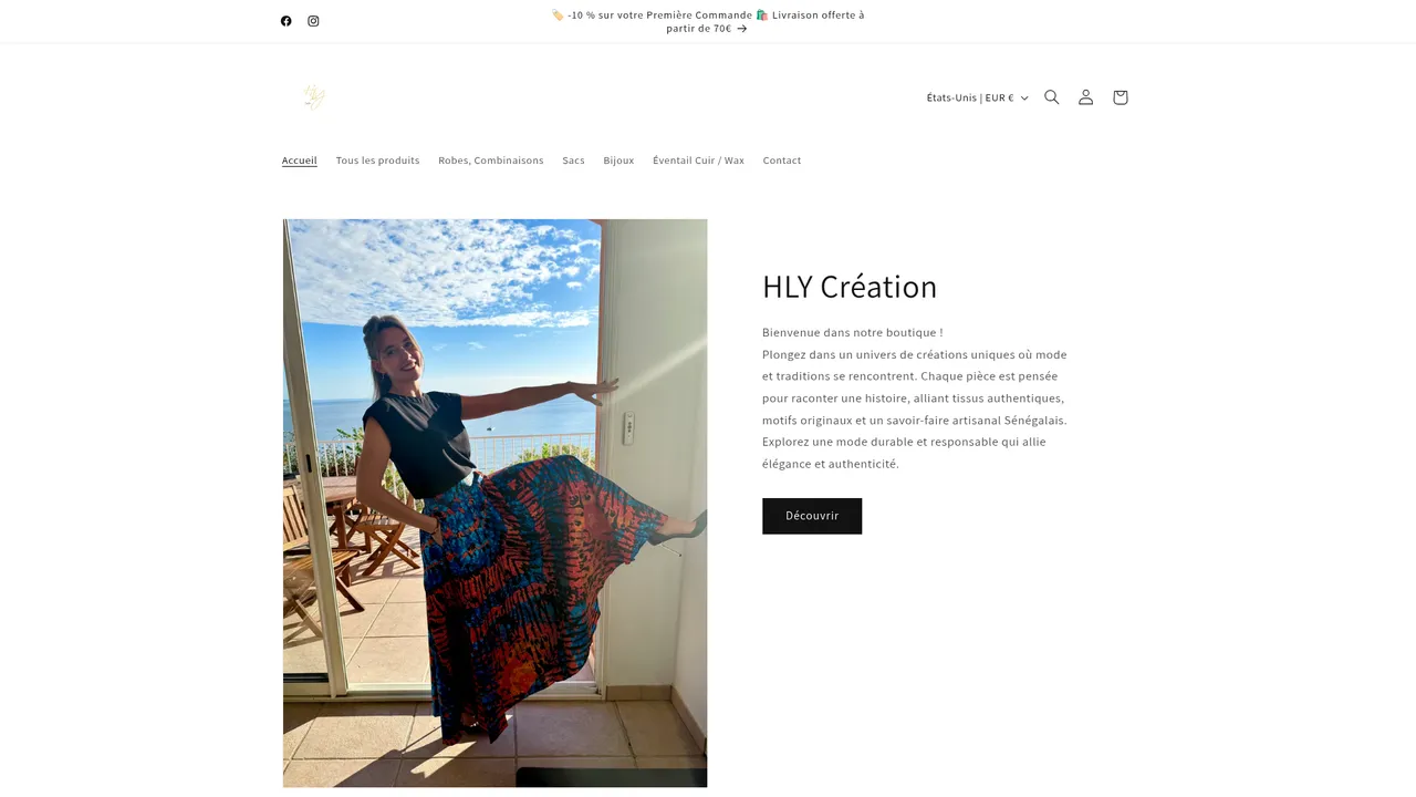 Screenshot de Création vente, vêtements et accessoires mode tout en élégance