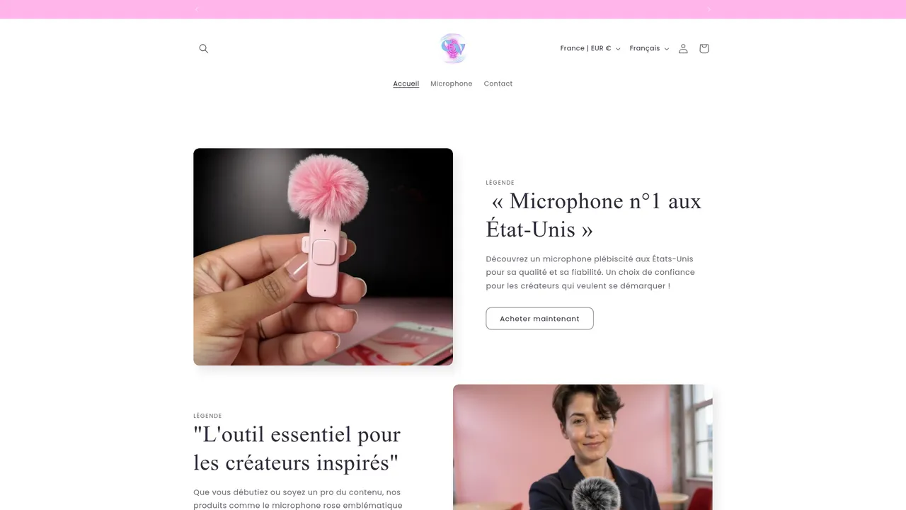 Aperçu du site CréaVoice