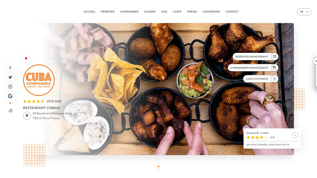 Aperçu du site Cuba Compagnie