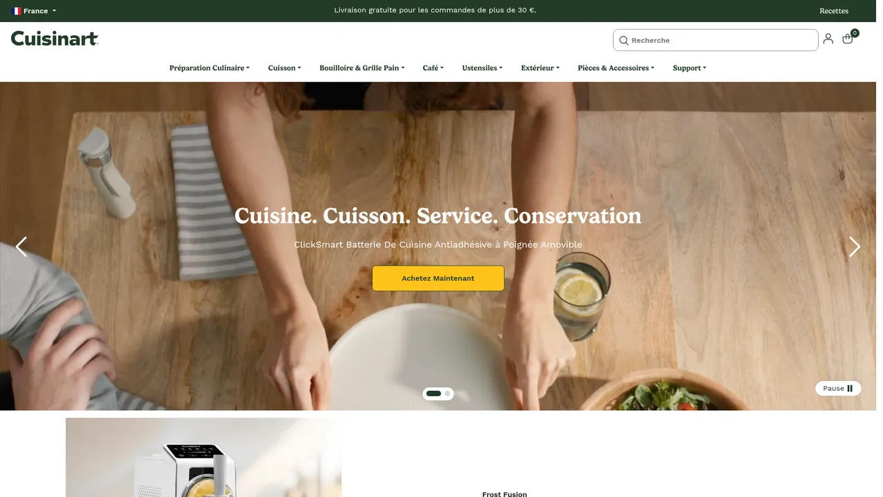 Aperçu du site Cuisinart France