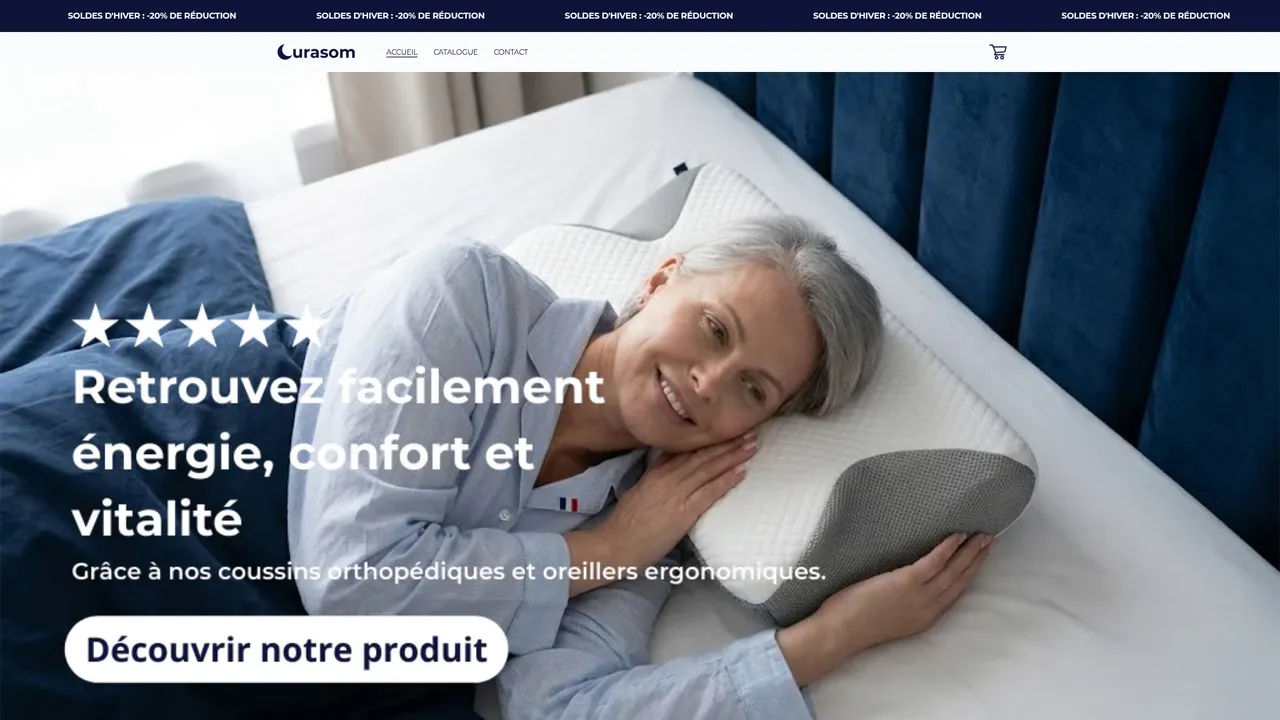 Screenshot de curasom.fr