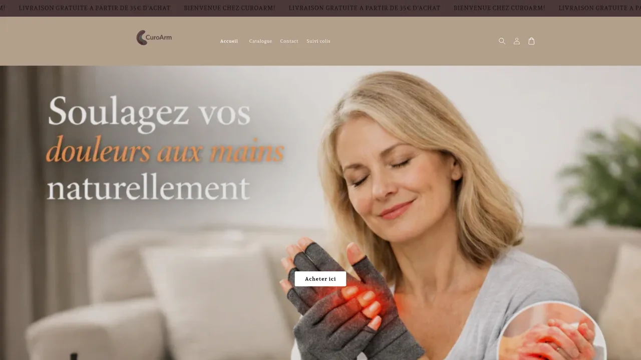 Screenshot de curoarm.com