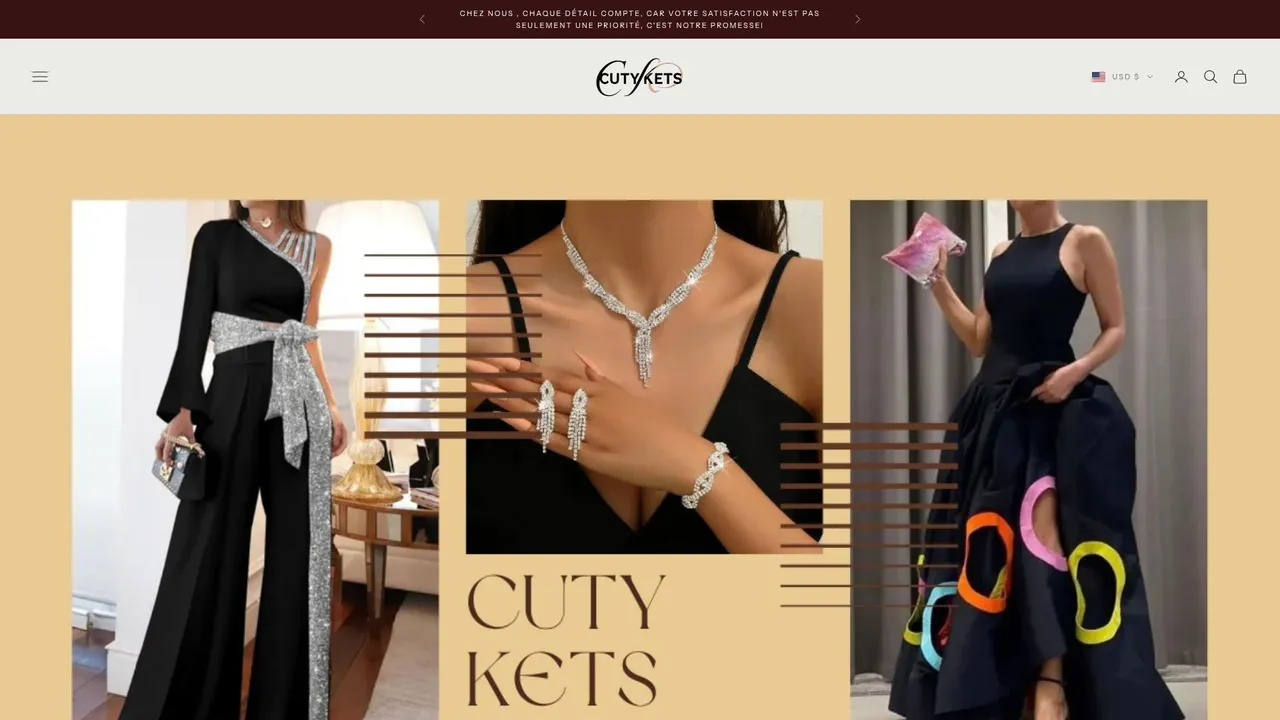 Screenshot de cutykets-store.com