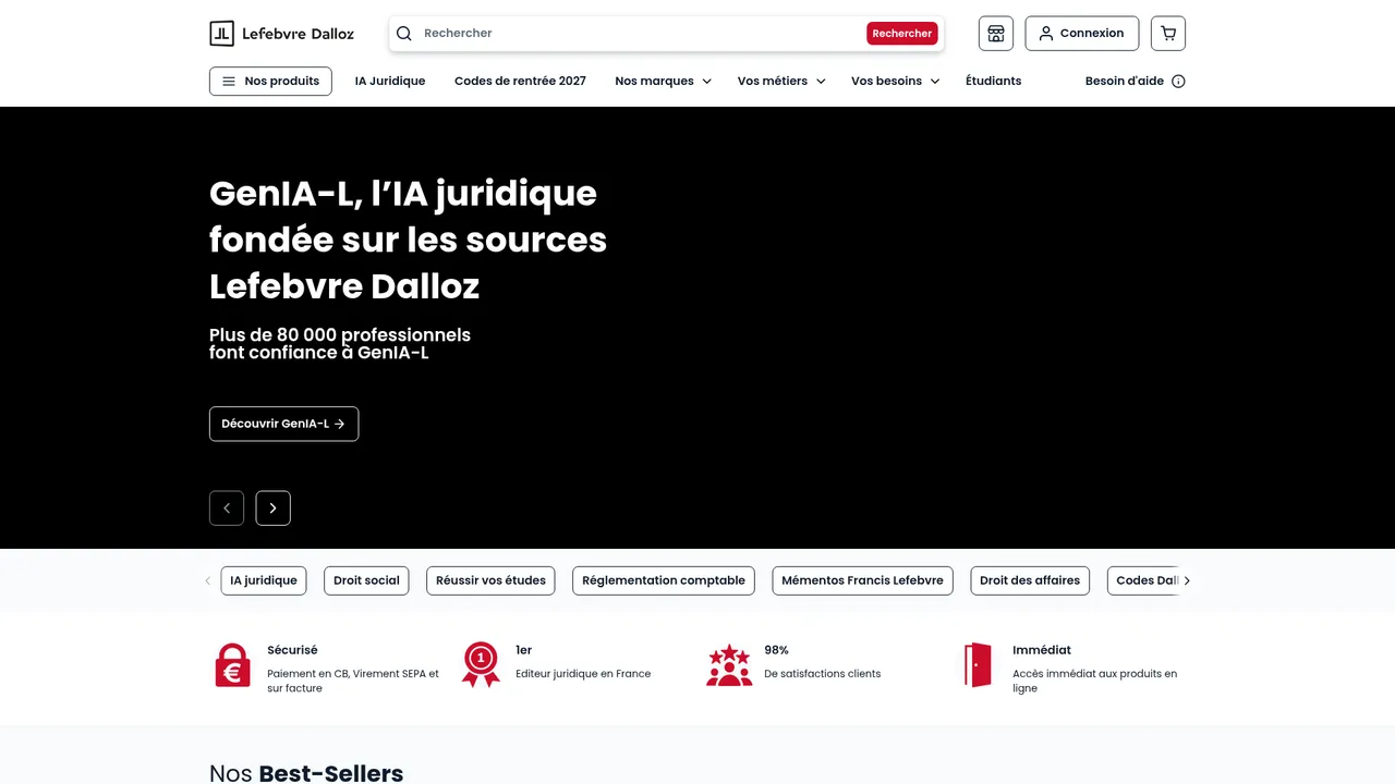 Screenshot de Dalloz Librairie PARIS