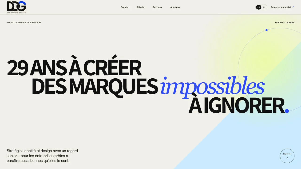Aperçu du site Dan Designs Graphix
