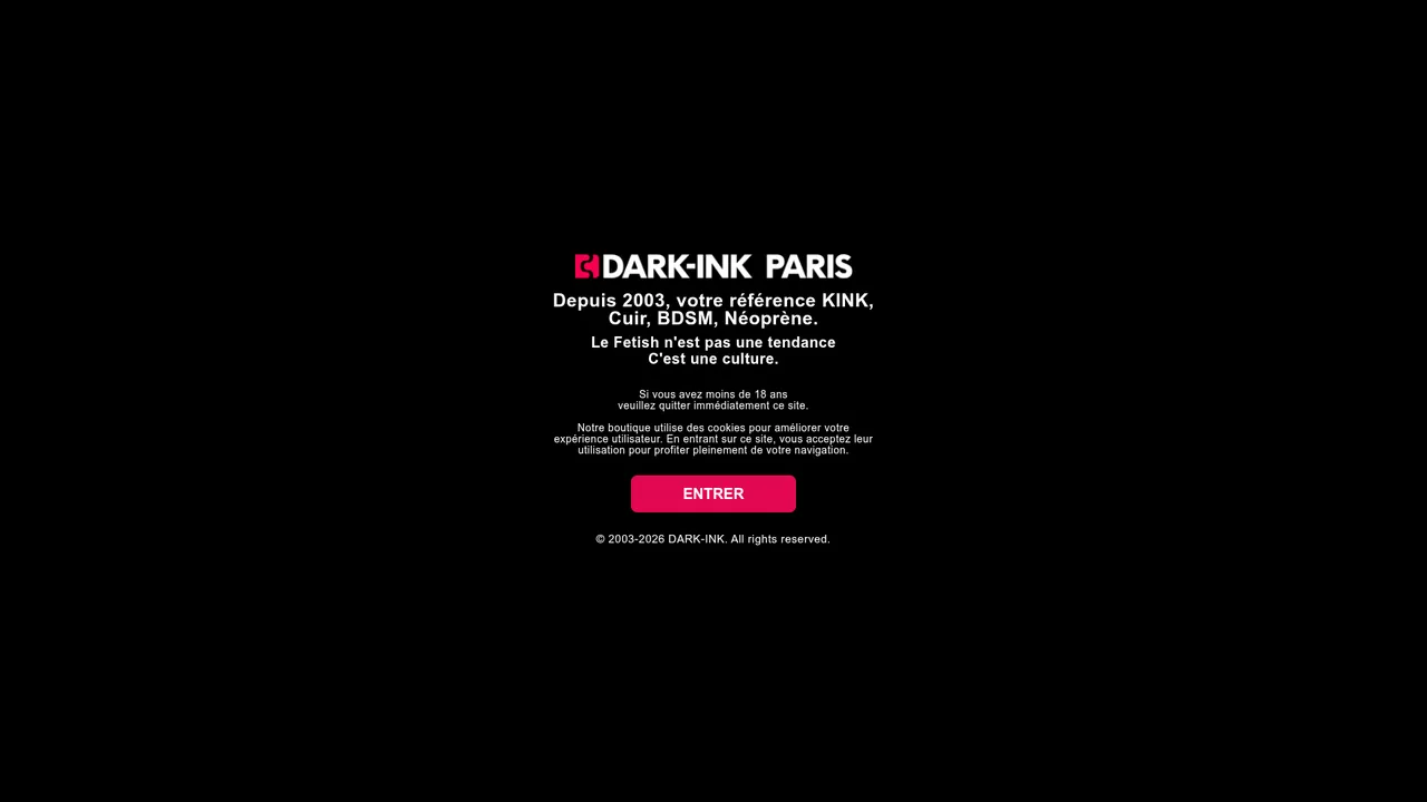 Screenshot de Dark-Ink : sexshop gay N°1 en Europe