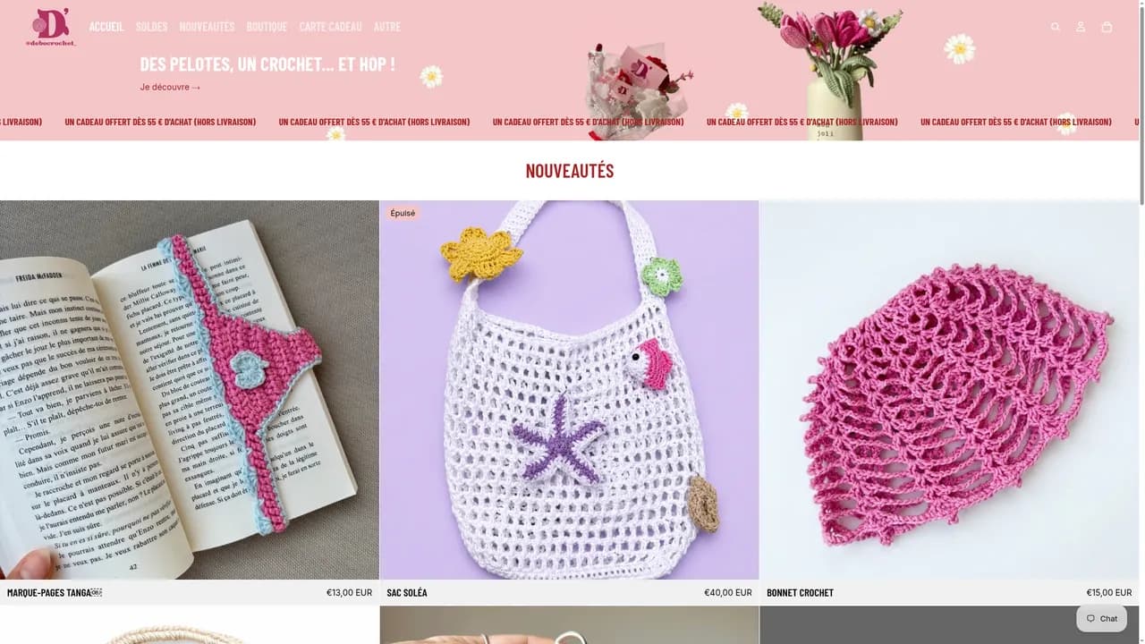 Screenshot de debocrochet.com