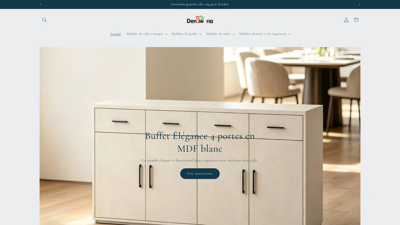 Screenshot de Denaworia, mobilier élégant pour un intérieur harmonieux