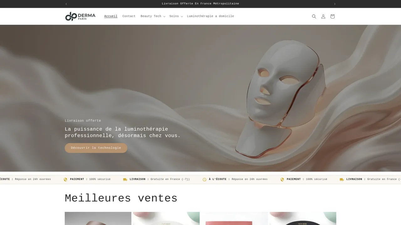 Screenshot de dermaparis.fr