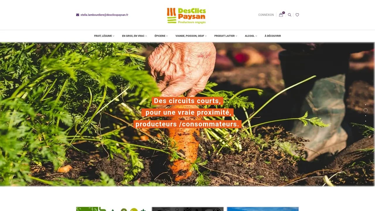Aperçu du site DesClics Paysan
