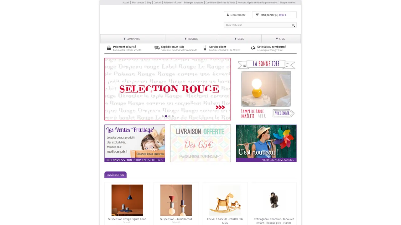 Aperçu du site Design from Paris, déco et objets d'exceptions