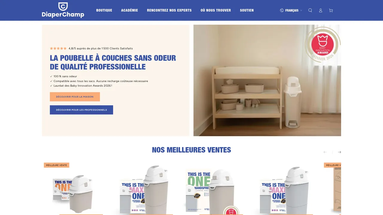 Screenshot de diaperchamp.fr