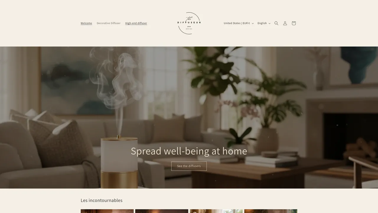 Screenshot de diffuseurzen.com
