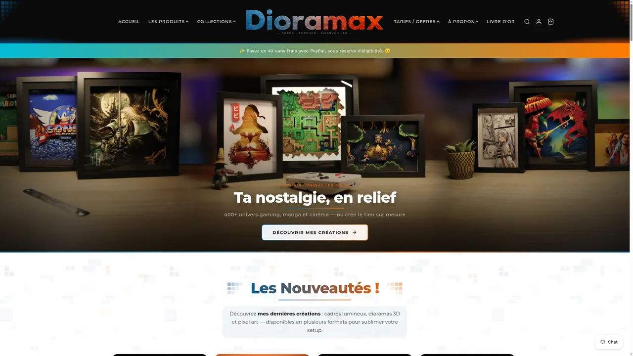Screenshot de dioramax.fr