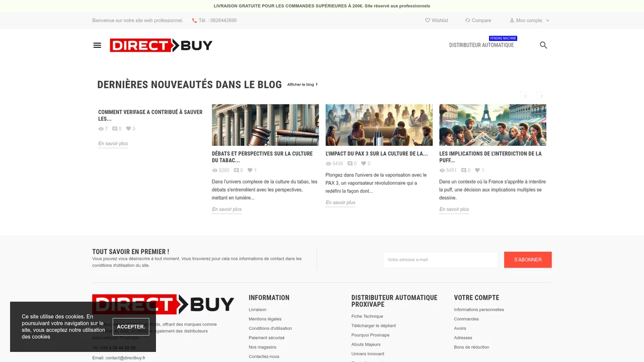 Aperçu du site Directbuy